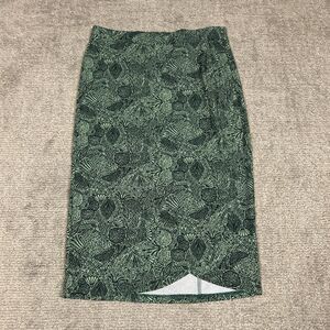 RipSkirt Hawaii Wrap Skirt Womens Medium Green Floral Length 4 Adjustable Beach